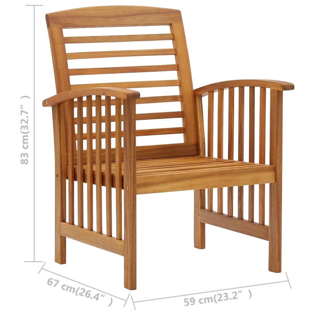 Set Divani da Giardino 5 pz in Legno Massello di Acacia 3057974