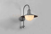 NORMAN APPLIQUE DA ESTERNO ALLUMINIO ANTRACITE CON SENSORE H. 45,5CM IP44 1 LUCE ATTACCO E27