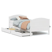 Letto singolo | Letto per adulti | Letto senza Materasso Bianco 90x190 cm in Legno Massello Pino