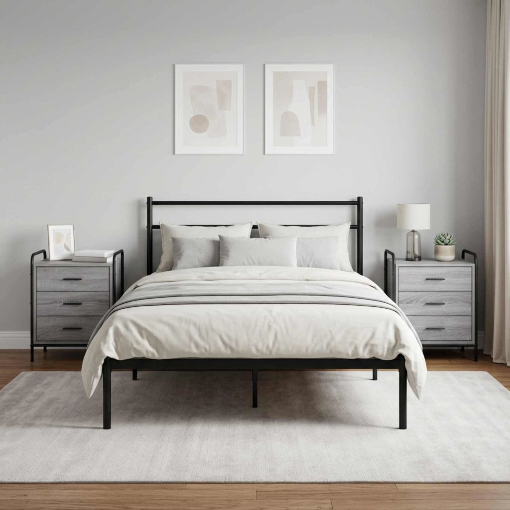 Armadio da Notte 2 pz Sonoma grigio 48 x 36,5 x 60 cm 8013537