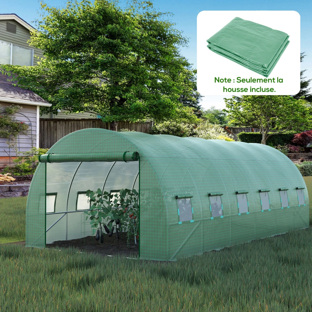 Serra Tunnel 18 m2 ¨C zephmum ¨C Verde 6x3x2 m PE Anti-UV 12 Finestre + Porta