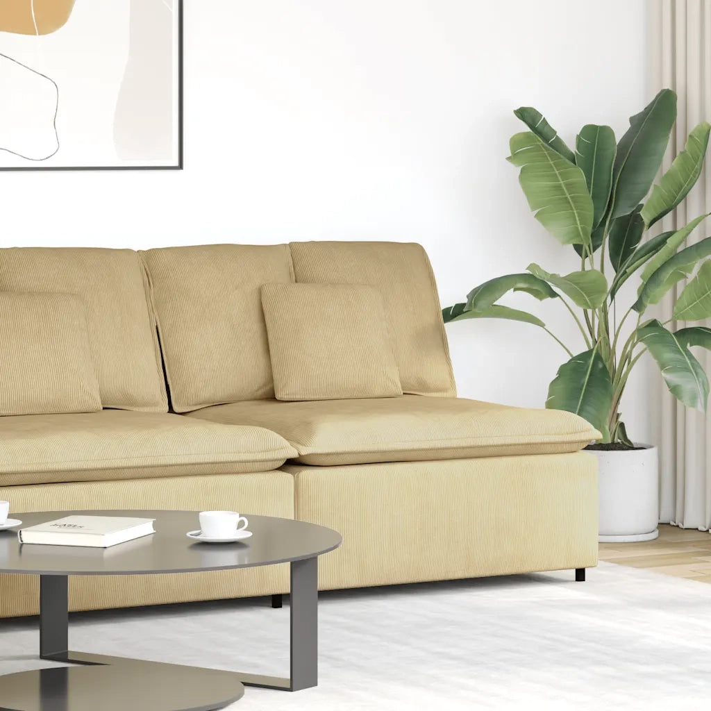 Modulo Centrale Divano Modulare con Cuscini Verde Grigio 100 cm CFW9832064