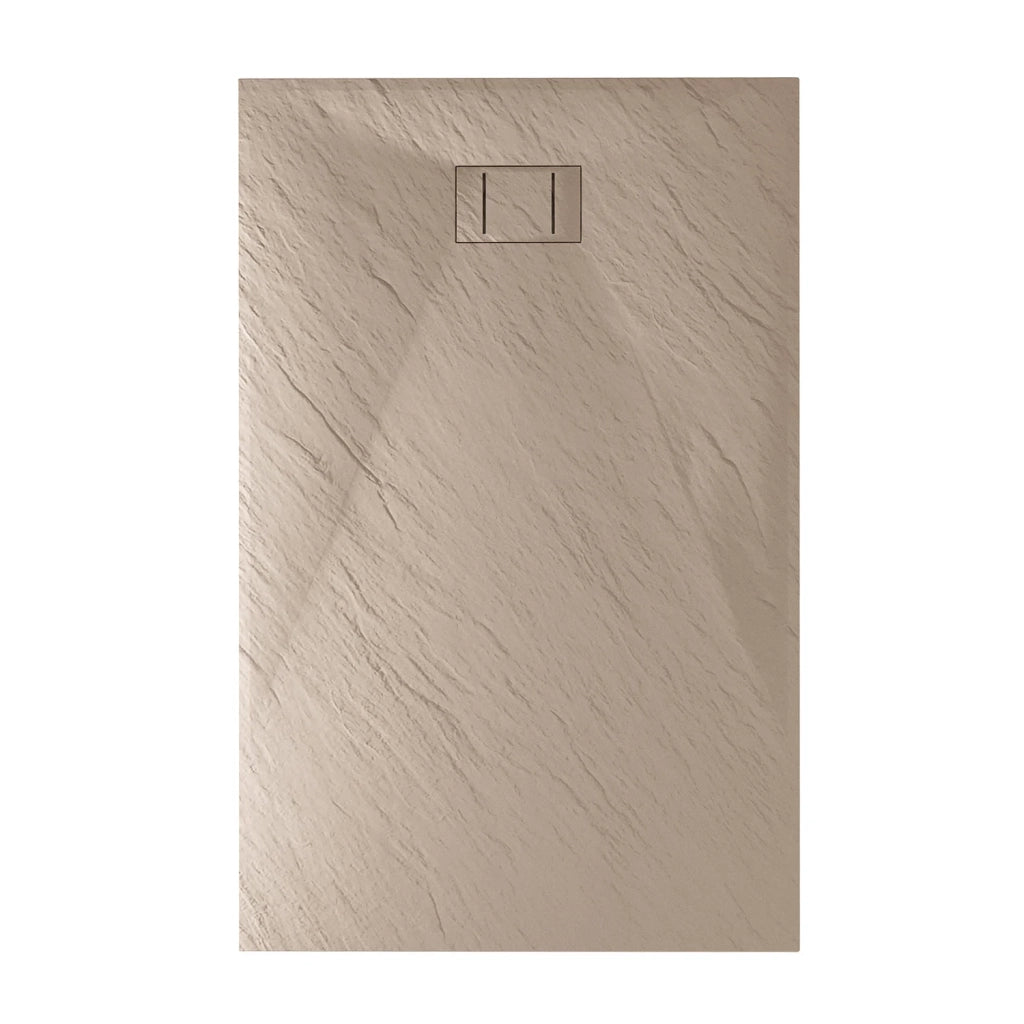 Piatto Doccia 80x150x2 6 CM Rettangolare Tortora Effetto Pietra mod. Blend