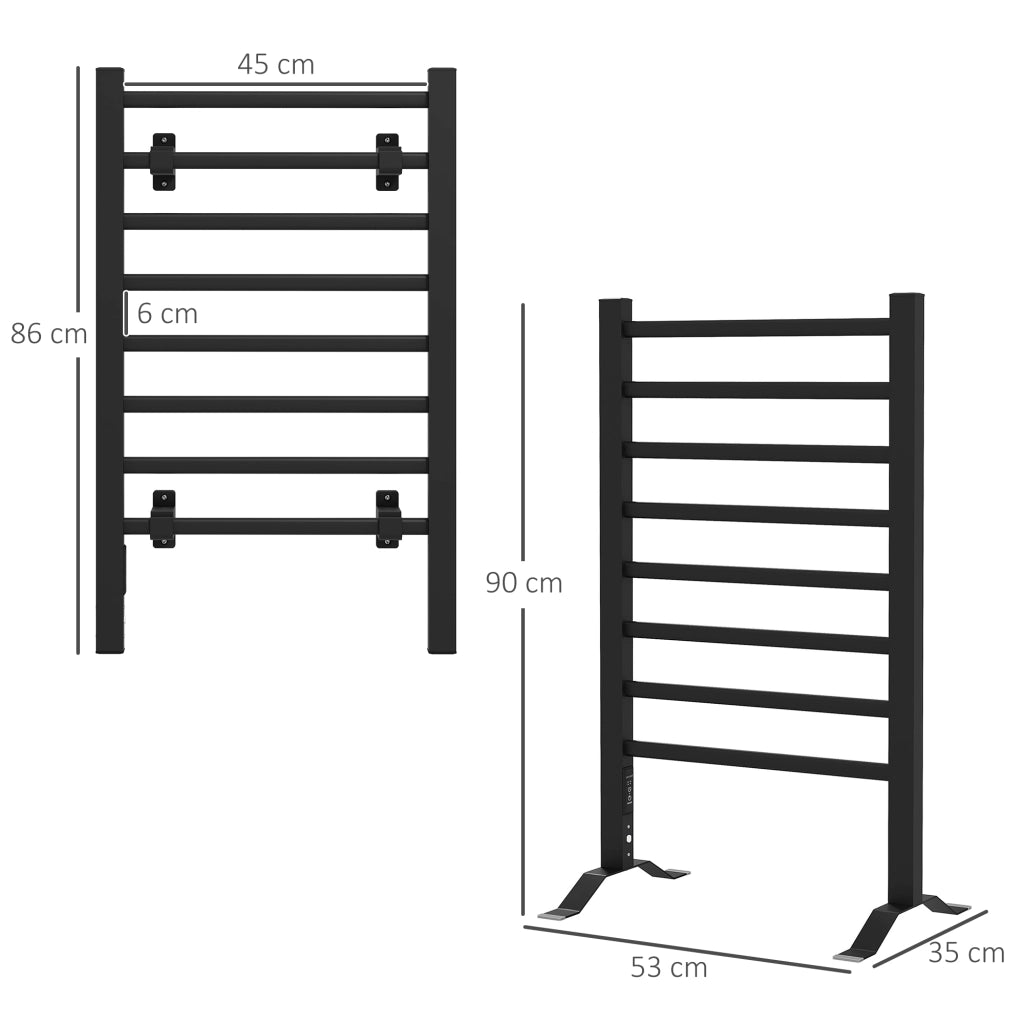 Asciugamani elettrico a parete ¨C zephmum ¨C 53x35x90cm nero
