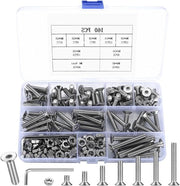 Set di viti e dadi premium a 160 pezzi - M6 - viti a cilindro complete con dadi - viti a coda di rondine.