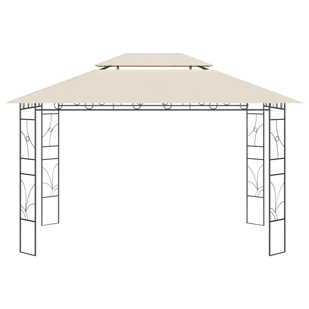 Gazebo 4x3x2,7 m Crema 160 g/mÂ²