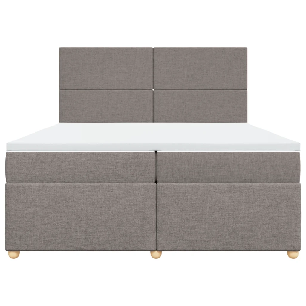 Giroletto a Molle con Materasso Tortora 200x200 cm in Tessuto 3291384