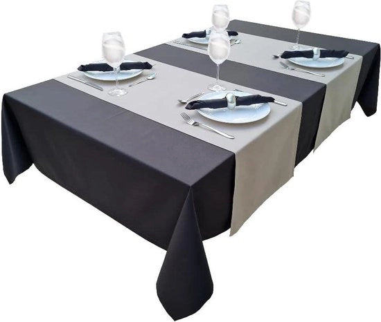 Tovagliolo di alta qualità in cotone 100% - Collezione di tovaglioli - Grigio chiaro - 40x200cm tovagliolo tessuto 60 x 140 cm