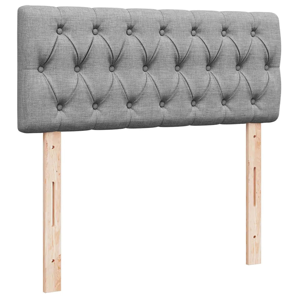 Pouf Letto con Materasso Grigio Chiaro 120x200 cm in Tessuto 3312381