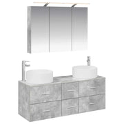 Set di mobili per il bagno 4 pcs Grigio Cemento 3407098