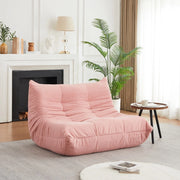 Divano Sedia Lounge Senza Braccioli ¨C Minimal ¨C Tessuto Imbottito Grigio Chiaro
