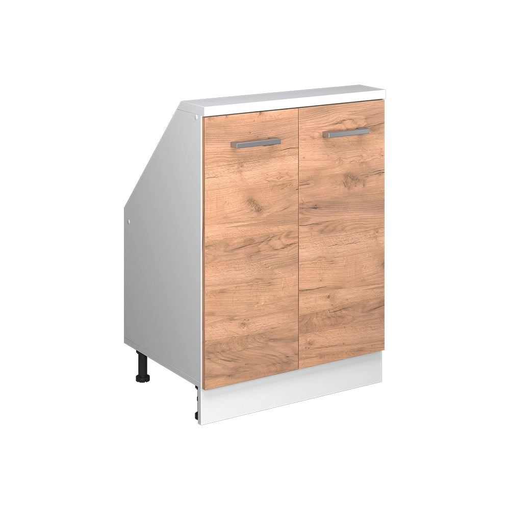 Mobile cucina sottotetto R-Line Rovere dorato/Bianco 60 cm con 2 porte Vicco