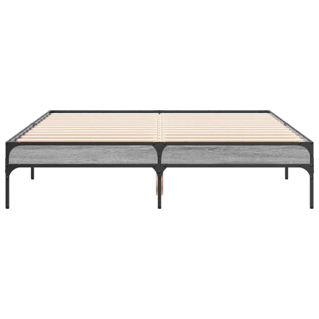 Giroletto Grigio Sonoma 135x190 cm in Legno Multistrato Metallo 845044