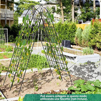 Traliccio da Giardino in Metallo 180 x 50 CM, Set di 2/4 Pannelli di Recinzione da Esterno per Piante Rampicanti, Decorazione Esterna per Giardino, Cortile e Patio (4 Pannelli)