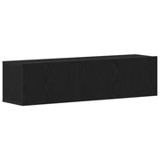 Mobile porta TV a parete pratico 120 x 30 x 30 cm salvaspazio design contemporaneo in legno composito nero 02_0051790