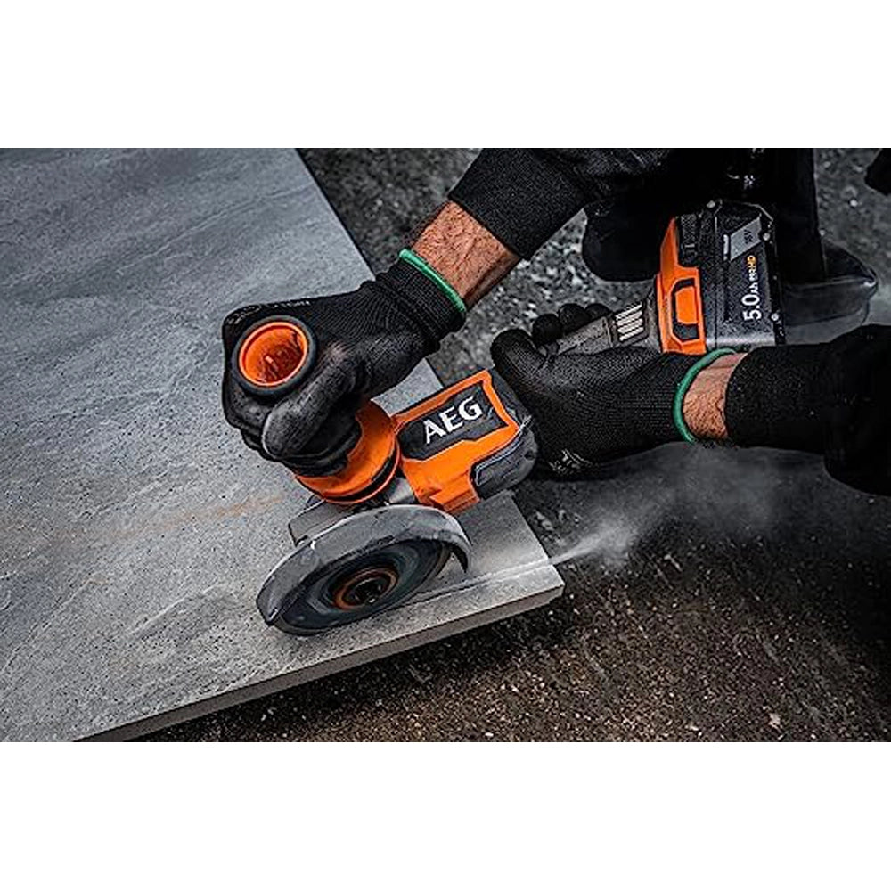 SMERIGLIATRICE ANGOLARE Ø125mm BRUSHLESS 18V A BATTERIA BEWS18-125BLPX2-0 AEG