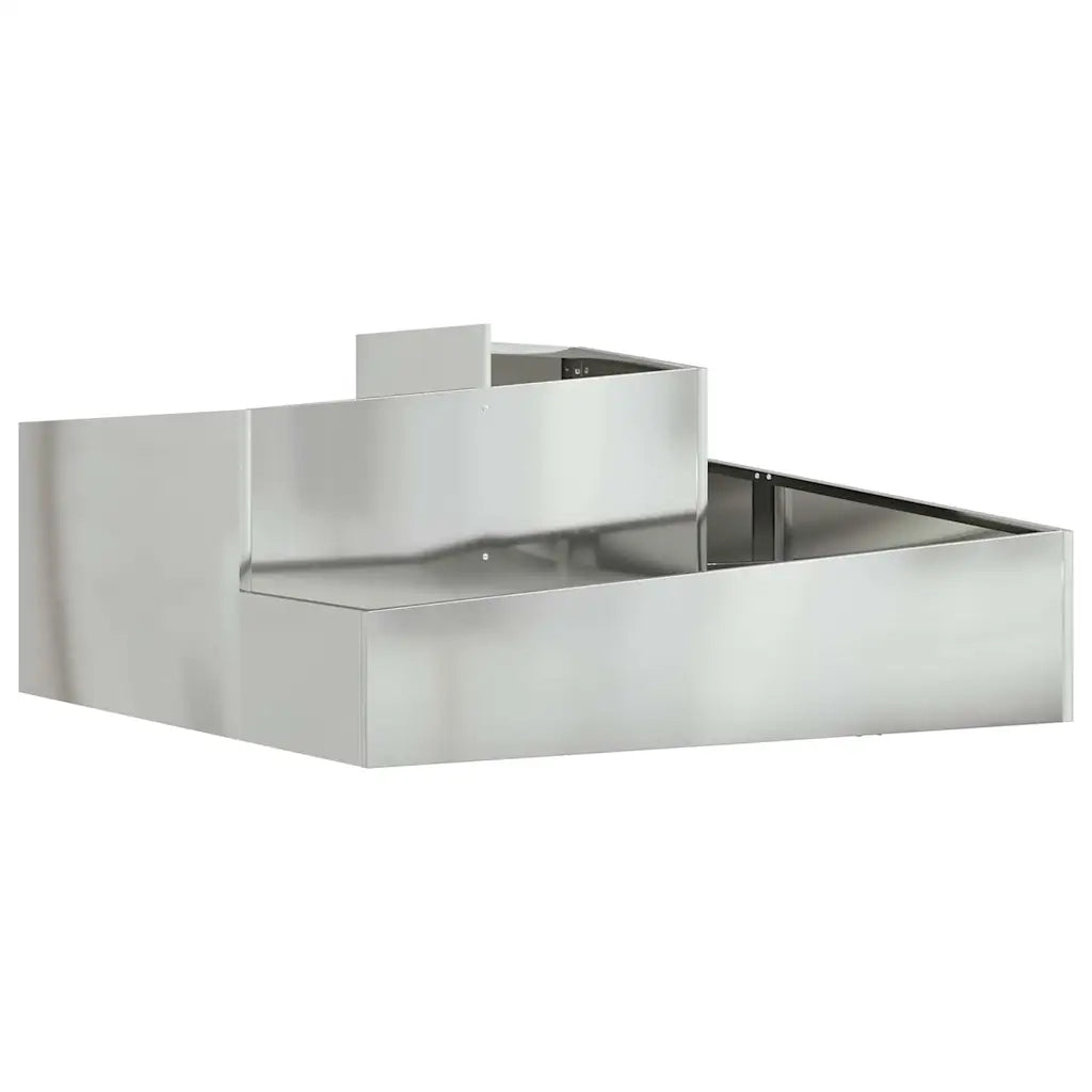 Vaso da giardino Argento 100 x 100 x 50 cm Acciaio zincato 873590
