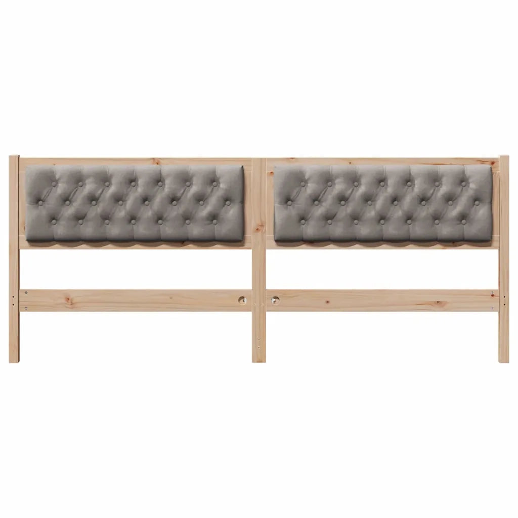 Testiera Altro Marrone e taupe 200 cm Legno di pino massello 878992