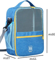 Borsa da scarpe premium per viaggi - Portatile - Impermeabile - Stoccaggio per viaggio - Resistenze al polvere - Borsa da valigia - Carrello - Borsa appesa - Blu - Unisex