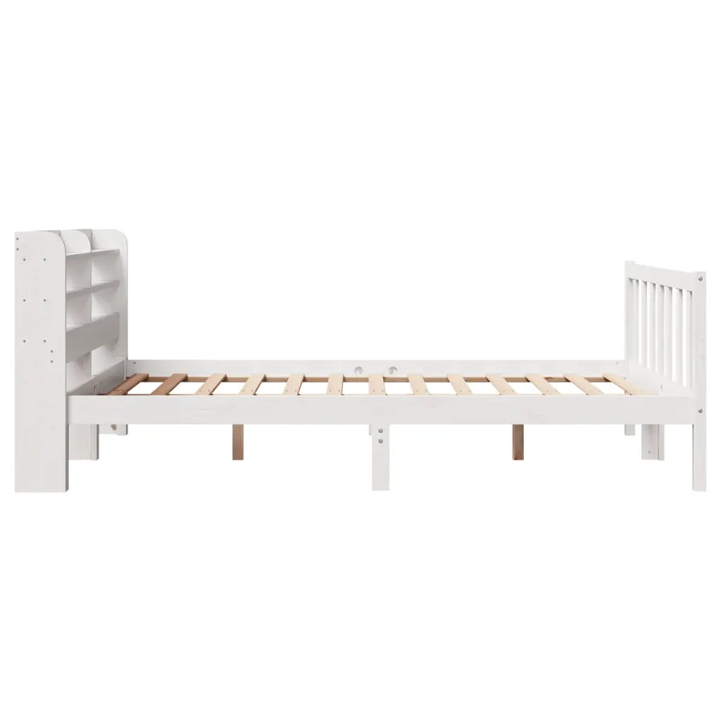 Letto senza Materasso-Struttura Letto Bianco 150x200 cm Legno Massello di Pino 799023