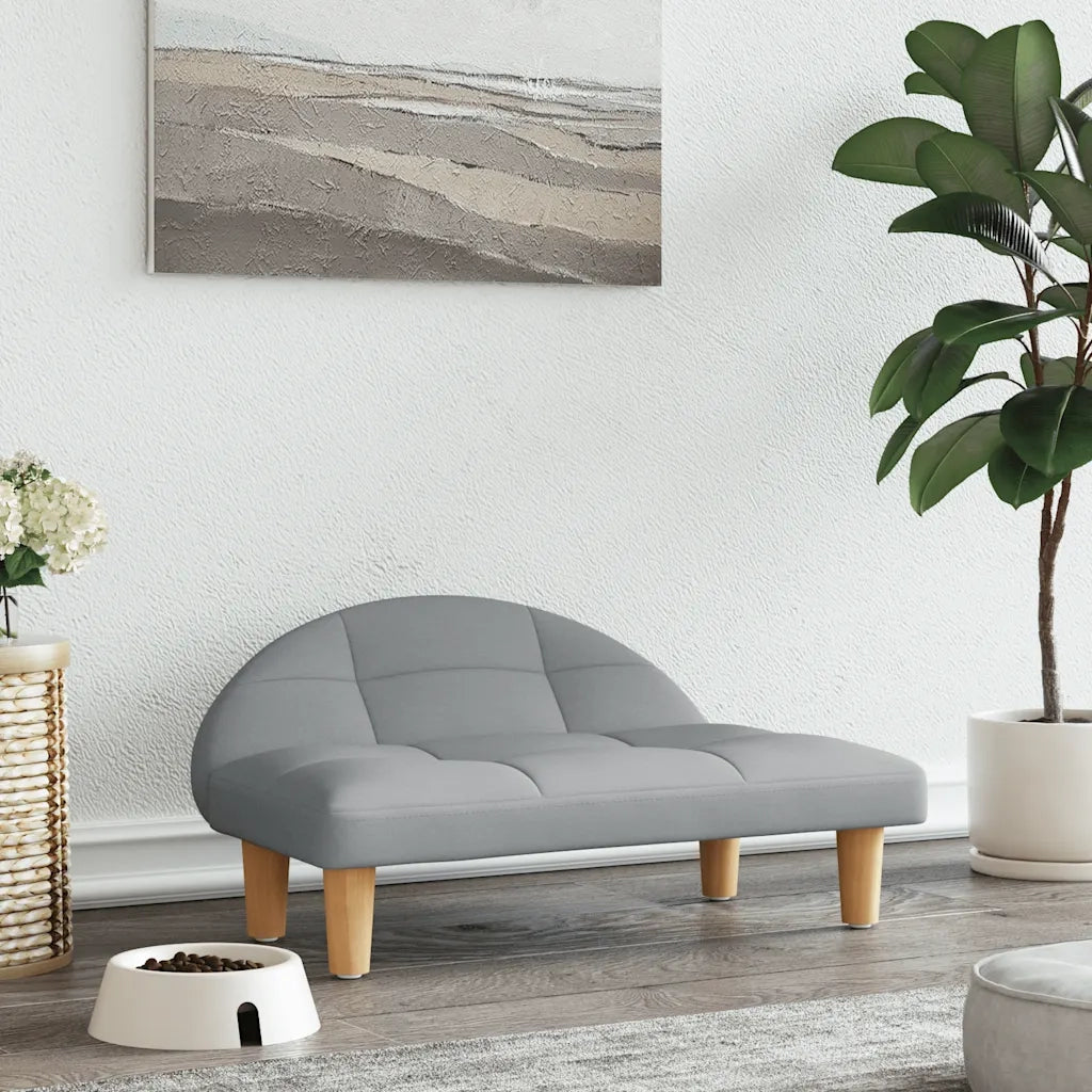 Lettino per Cani Grigio Chiaro 70x52x30 cm in Tessuto 171933