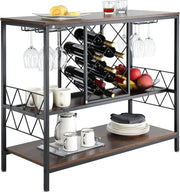 Cassa da vino per sala da pranzo - 40 pollici - contenitori per bicchieri e bottiglie - cassettiera per buffet - contenitore per bicchieri - mensole per vino - stile rurale - cassettiera in legno per caffè - cassettiera per sala da pranzo e bar in casa
