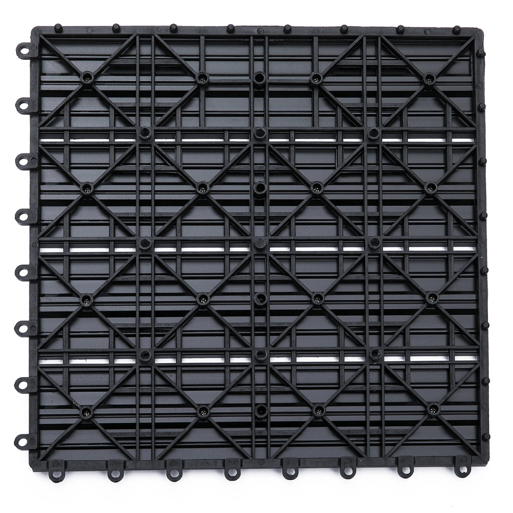 Set Piastrelle per Esterni in HDPE Riciclato ¨C zephmum ¨C Grigio 30x30x2.2 cm
