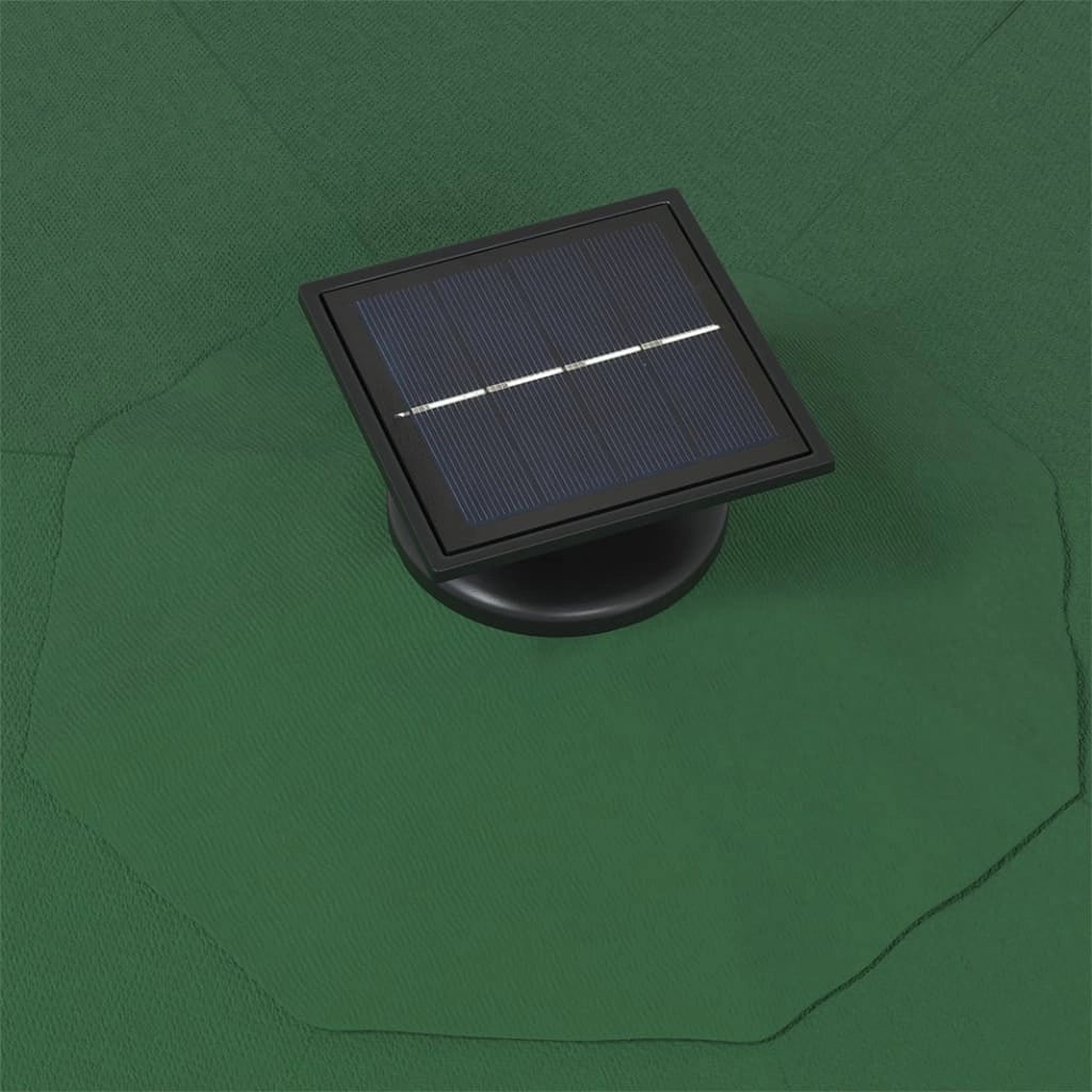 Ombrellone da parete con palo in metallo e LED 300 cm verde 02_0008697