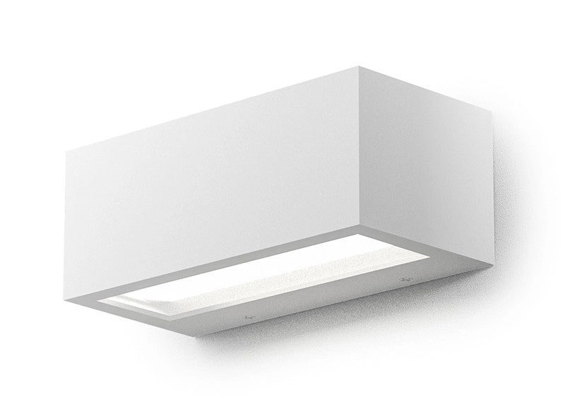 Applique LED GES971C 15W Biemissione 933lm 3000K in Alluminio Pressofuso Bianco - Lampada da Parete per Esterni IP65 - Gea Luce