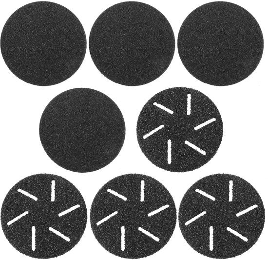 Set di pennelli per pedicure 8 pezzi - 100/60 Grit - Compatibile con Asiaark - Materiale ABS resistente - Diametro 37 mm - Pedicure migliorato - Pennelli per pedicure