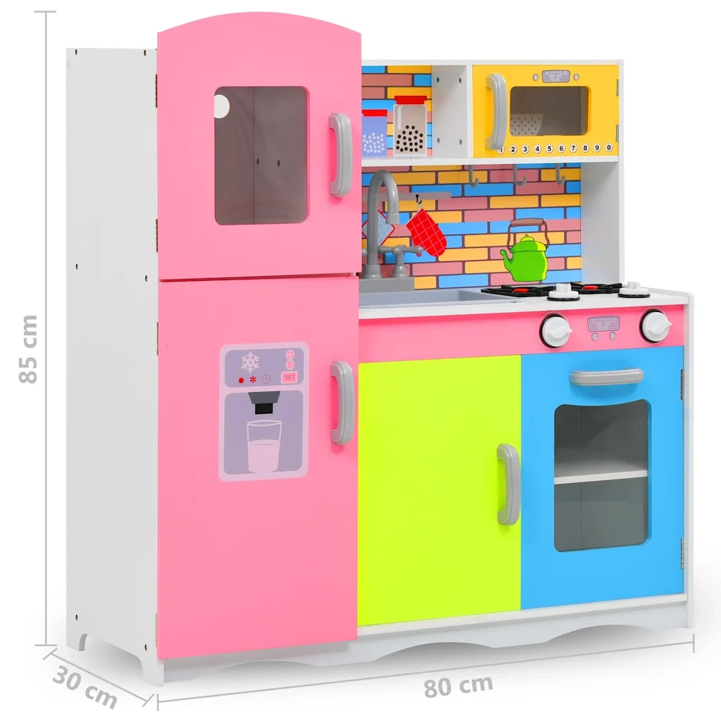 Cucina Giocattolo per Bambini in MDF 80x30x85 cm Multicolore CFW4780781