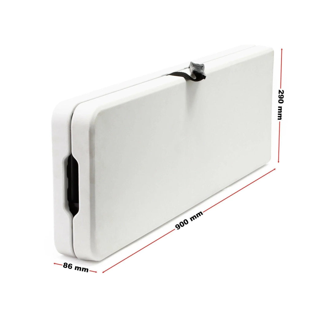 Panca da campeggio leggera e pieghevole, per feste in giardino, barbecue, picnic, 180 cm, bianco 16_0002207