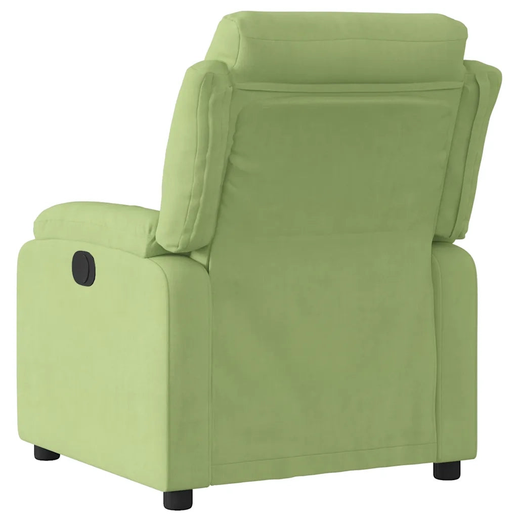 Poltrona Reclinabile Verde Chiaro in Velluto 373503