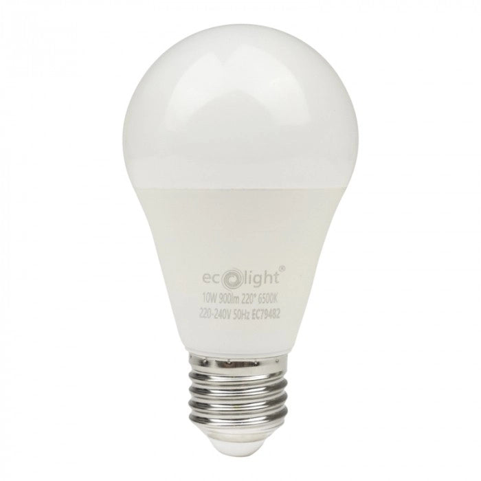 Lampadina LED sferica E27 10W 900lm 6500K Ecolight