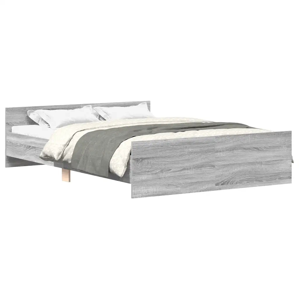 Giroletto con Testiera e Pediera Grigio Sonoma 135x190 cmcod mxl 84327