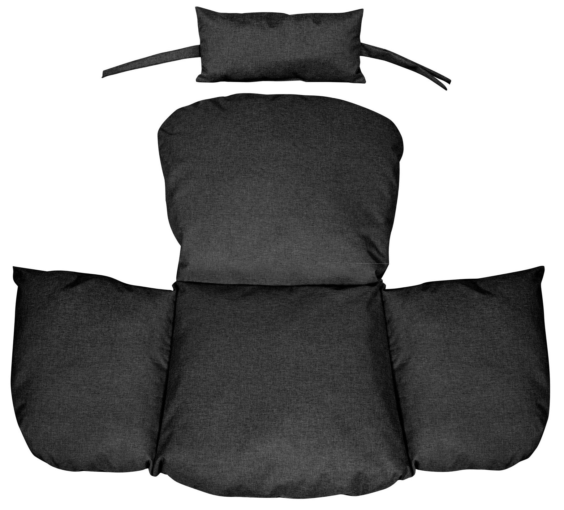 Cuscino da giardino AIO FACTORY 112x113 cm impermeabile nero per sedia sospesa