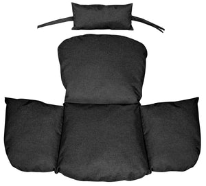 Cuscino da giardino AIO FACTORY 112x113 cm impermeabile nero per sedia sospesa