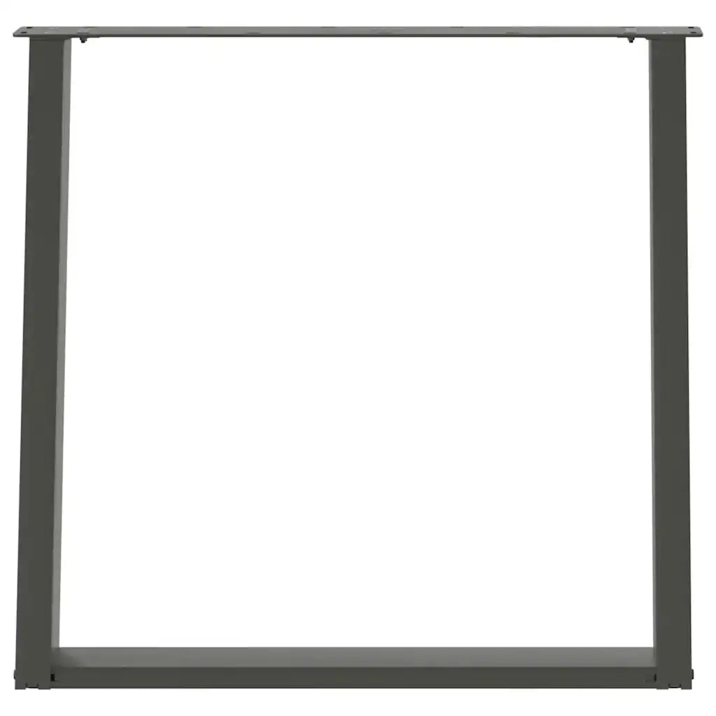 Gambe per tavolo da pranzo a forma di U 2 pz Antracite 70x(72-73) cm Acciaio