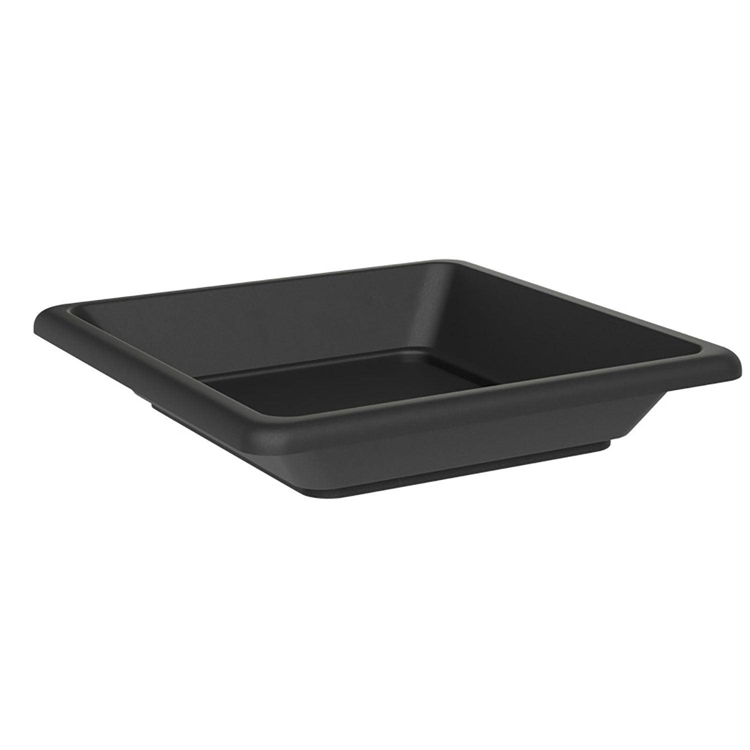 Sottovaso Quadrato per Vaso Nazca Ash 39x39 cm in Plastica Riciclata Antracite