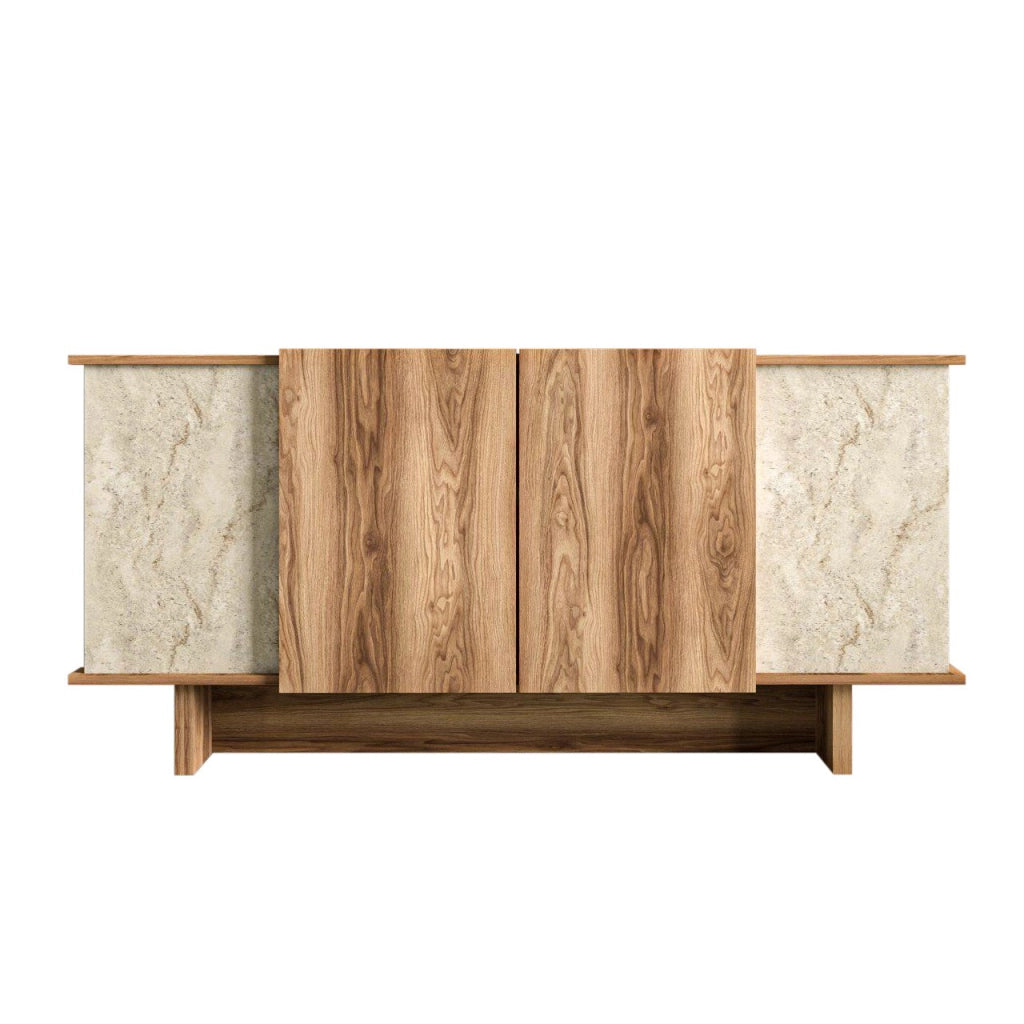 Credenza in legno "Diana" - 180 x 40 x 81 cm - Travertino