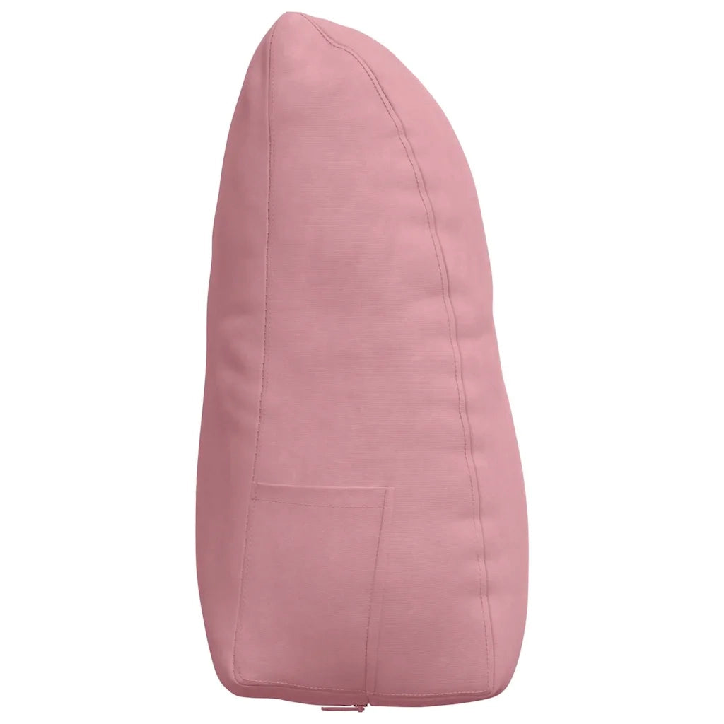 Cuscino per Schiena Rosa 60 x 24 x 50 cm Velluto 42014404