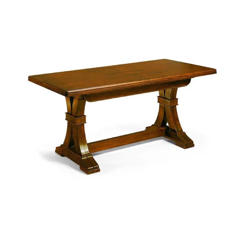 Tavolo allungabile con 4 allunghe da 45 fino 360 cm in legno massello e mdf con rifinitura in noce 180x85x75 H chiuso