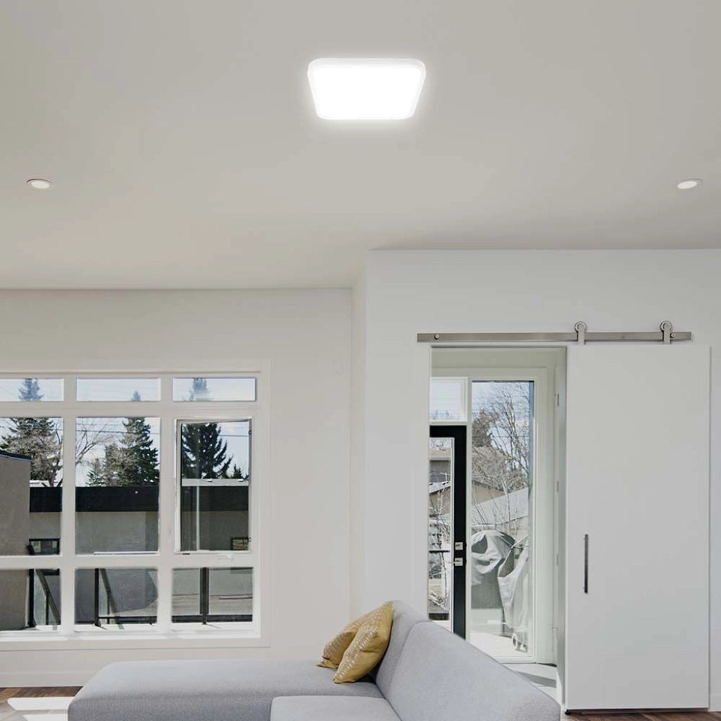 Plafoniera LED Quadrata 18W Cornice Bianco 4000K IP44