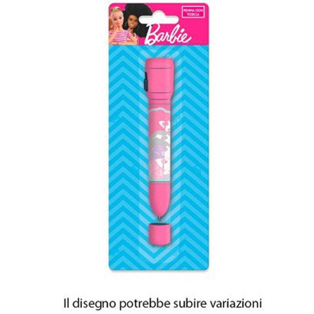 Trade Shop - Penna Con Torcia Grafica Barbie Accessori Per Scuola Regalo Feste Bambine 954923 -