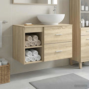 Set di mobili per il bagno 2 pcs Rovere Sonoma 3403914