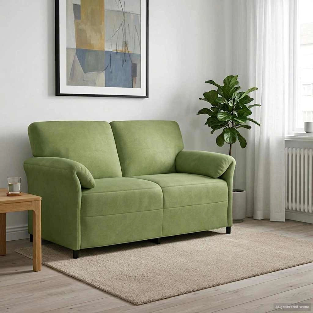 Divano a 2 Posti Verde chiaro 158 x 83 x 95 cm Velluto 42033956