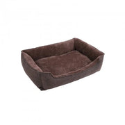 Cuccia per cani 110 x 75 x 27 cm cesta per cani con rivestimento in tessuto stile orsetto sfoderabile e lavabile in lavatrice marrone 12_0000793