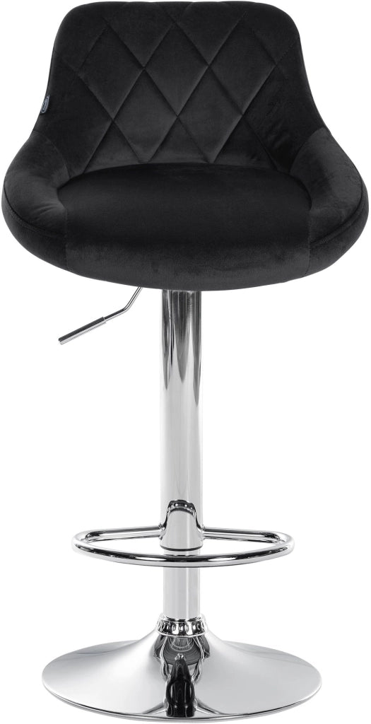 2er Set Barhocker Lazio Samt chrom