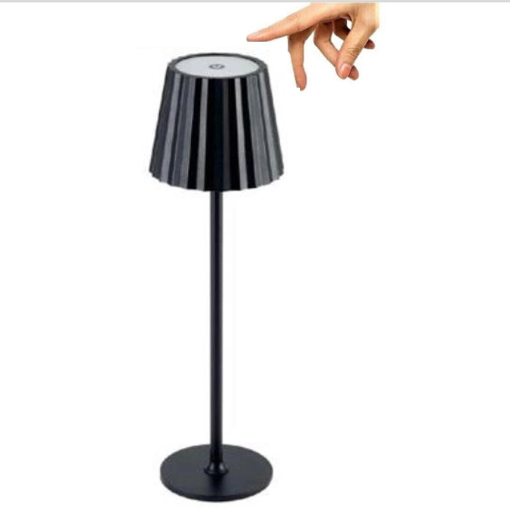 LAMPADA TAVOLO TOUCH LED MODERNA RICARICABILE BAR HOTEL RISTORANTE NERO TD-306