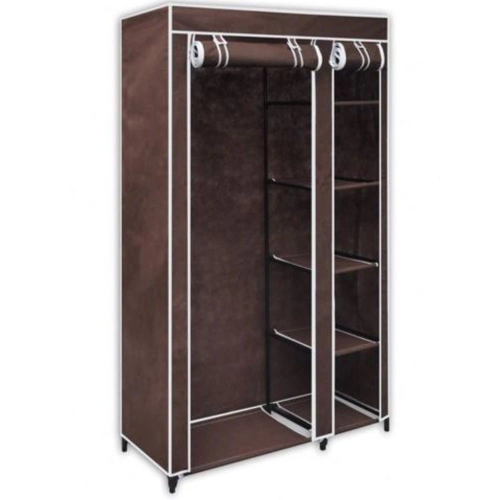 Trade Shop - Armadio Guardaroba Tessuto Tnt 110x46xh175cm Cabina Appendiabiti Acciaio -